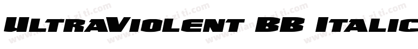 UltraViolent BB Italic字体转换